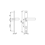 Дополнительное изображение Ручки нажимные на планке Verofer PH92/30 №7