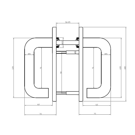 Изображение Ручки нажимные на планке Doorlock V S38KP/F PZ72 №3