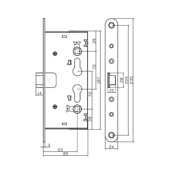 Изображение Замок Doorlock V1901 №2