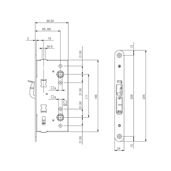 Изображение Замок Doorlock V1902 №2